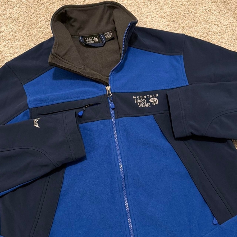 Y2K Vintage Mountain Hardwear AirShield Elite Softshell Jacket | Blue & Navy | M